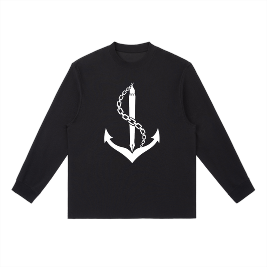 Arkview Varsity Long Sleeve Tee (Black)